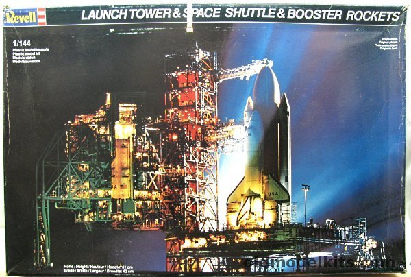 Revell 1/144 Launch Tower Space Shuttle and Booster Rockets, 4911 plastic model kit